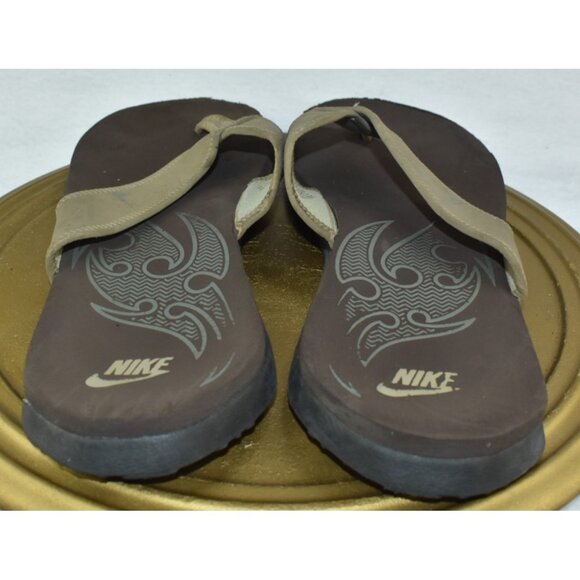 Nike Celso Sandals Men's Size 14 Brown Comfort Thong Flip Flop Beach Pool - Picture 4 of 11